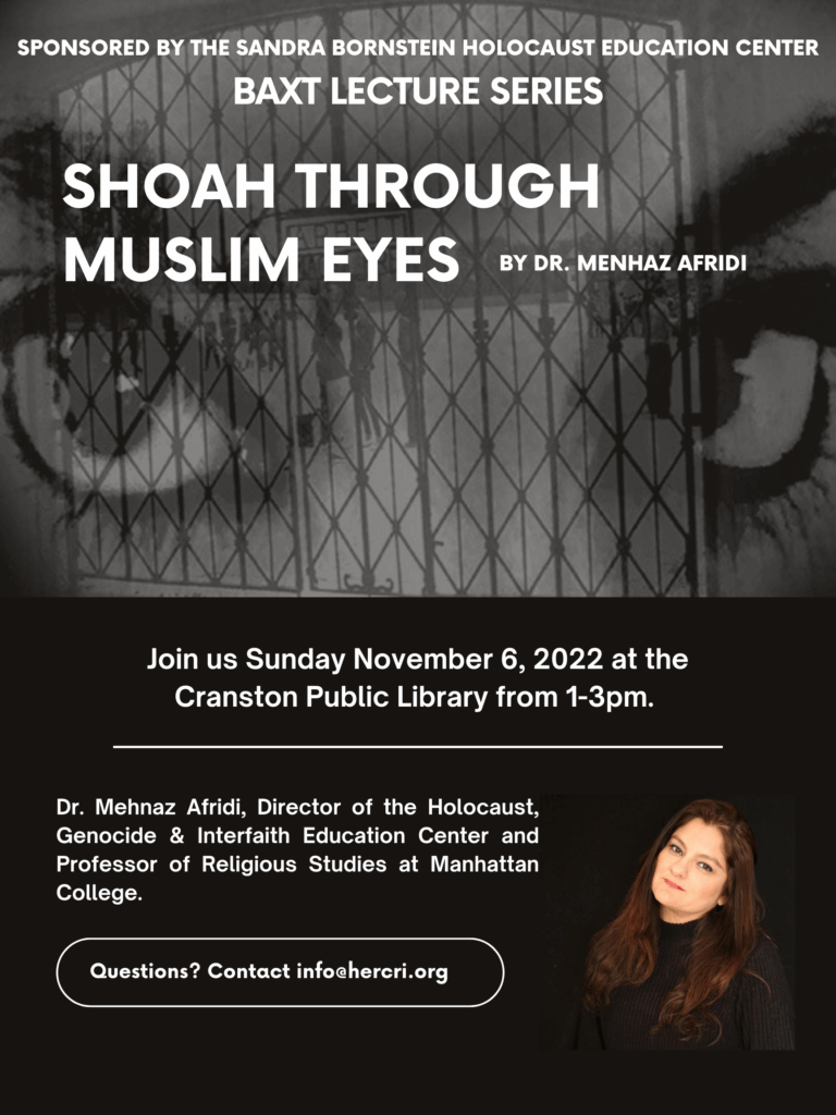 The Shoah Through Muslim Eyes by Dr. Menhaz Afridi (2022)