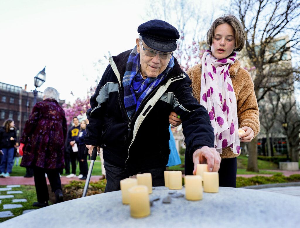 PROVIDENCE, RI—Wednesday, April 27, 2022—Holocaust remembrance ceremony. Photo Glenn Osmundson